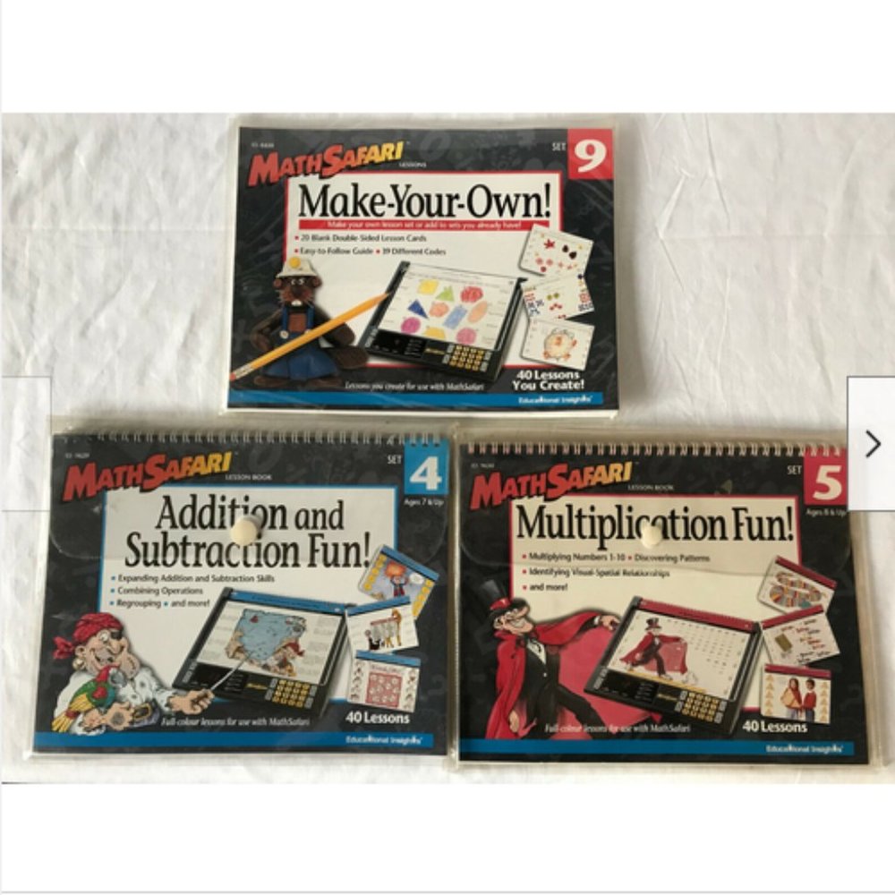 New Math Safari Lesson Books Lot of 3 Addition Multiply Educational Insights